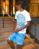 SB Studios Blue Chrome T Shirt (1)