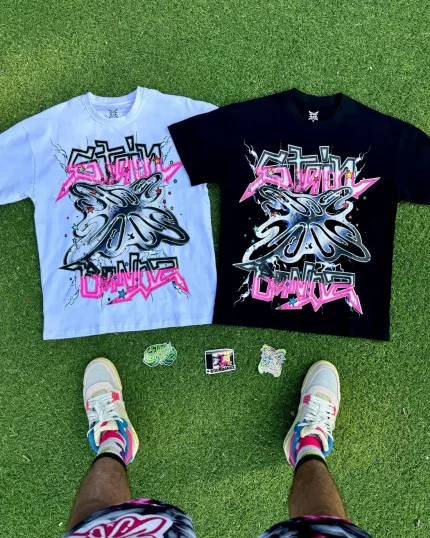 SB Studios Stainbandz Pink Rain T Shirt (1)